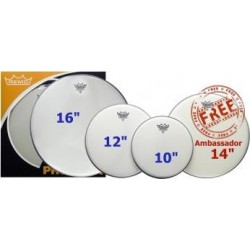 Remo - naciągi Emperor Coated Pro-Pack Rock 10 12 16 + Ambassador 14
