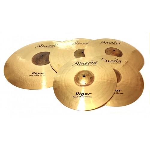 Amedia Vigor Rock Shiny Set 14'' 16'' 20'' +  Crash 18" + pokrowiec