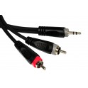 Roxtone - kabel mini jack - 2x RCA stereo 3m RAYC150L3