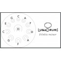 LunaDrums - Handpan CHANDRA 17"  (D Celtic minor)