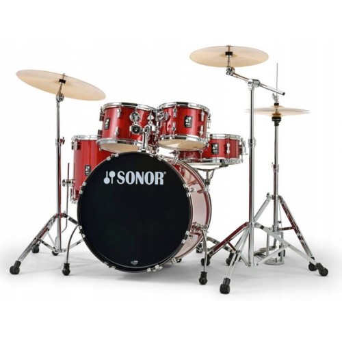 Sonor - perkusja AQX Studio set + hardware Red Moon Sparkle