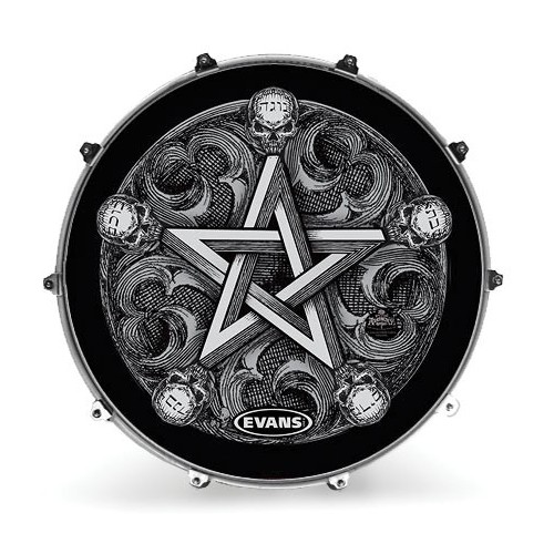 Evans - Naciąg rezonansowy Inked - Seers Hex 22''