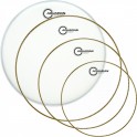 Aquarian - naciągi Super 2 Clear Tom Pak 10 12 16 + Texture Coated 14" S2-C