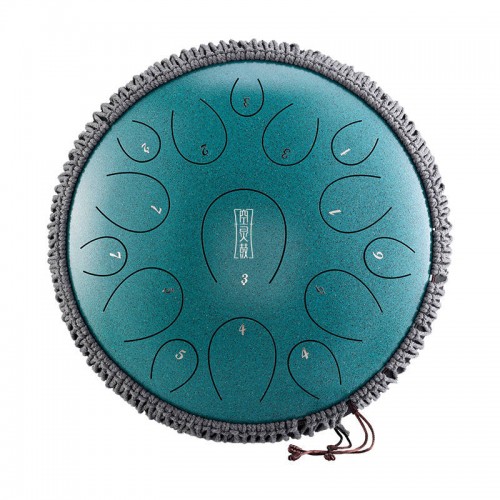 Hluru - tongue drum Malachite 14" 15 ton&oacute;w