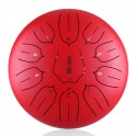 Hluru - Huashu tongue drum 12" 11 ton&oacute;w Red