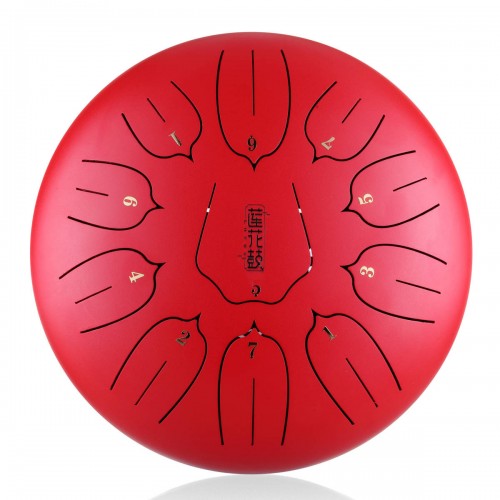 Hluru - Huashu tongue drum 12" 11 ton&oacute;w Red