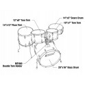 Tama - perkusja Imperialstar 20" IE50KH6W Hairline Black + talerze Meinl