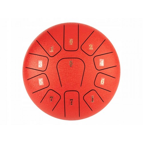 Hluru - Lotus tongue drum 10" 11 ton&oacute;w Red