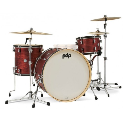 PDP by DW  Concept Classic 26" 13" 16" Shellset Ox Blood Stain w/Ebony hoop