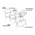 Tama - perkusja Imperialstar 22" IP62KH6W Hairline Black + talerze Meinl