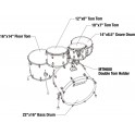 Tama Superstar Classic 22" Shell Kit Midnight Gold Sparkle