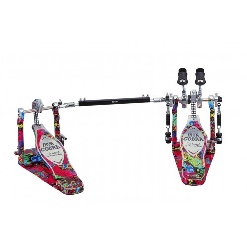 Tama Stopa podw&oacute;jna 50th Limited Iron Cobra Power Glide Marble Psychedelic Rainbow 