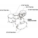 Tama - Superstar Classic 22" Shell Kit Tangerine Lacquer Burst