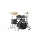 Tama - Imperialstar 20" Blacked Out Black /Bl. Nickel HW + MEINL HCS set