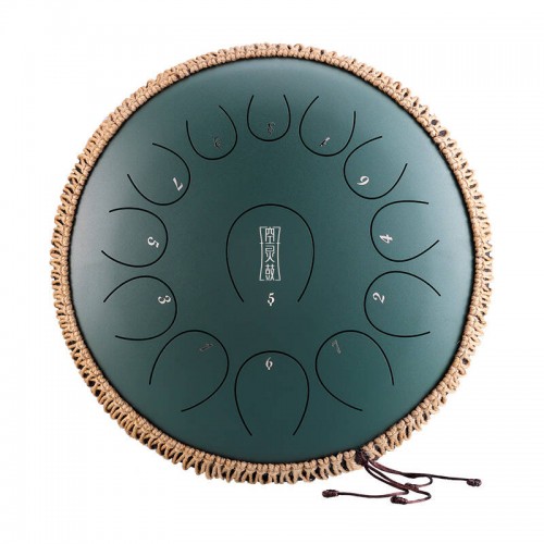 Hluru tongue drum Mineral Green 14" 13 ton&oacute;w