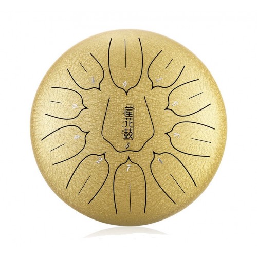 Hluru - Huashu tongue drum 10" 11 ton&oacute;w Golden