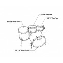 Tama Starclassic Maple Shellset 22" Molten Electric Blue Burst/Black Nickel HW