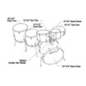 Tama - perkusja Imperialstar 22" IP62KH6W Burnt Red Mist + talerze Meinl HCS