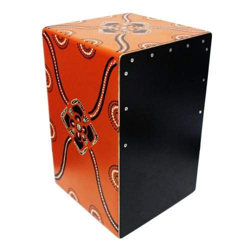 KG - Cajon MDFBSP FS DOT Orange Fixed Snare
