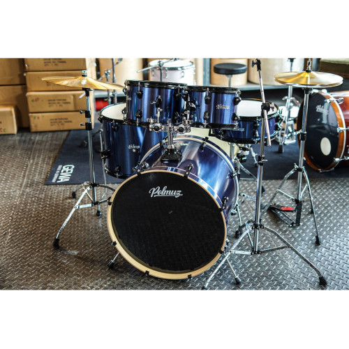 Polmuz - perkusja Model 4 Birch 20" Blue Hairline + hardware i talerze