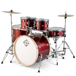 Dixon - perkusja Spark Rock 22" + hardware i talerze - Cyclone Red