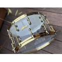 Polmuz - werbel akrylowy 14"x8" transparent / gold HW