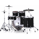 Pearl Export Lacquer Rock Plus 22" + hardware 830 kol. Satin Black - NOS!