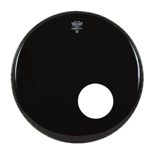Remo - Ebony Ambassador Bass z dziurą 22'' 