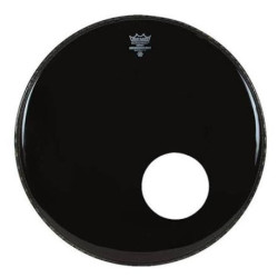 Remo - Ebony Ambassador Bass z dziurą 22'' 