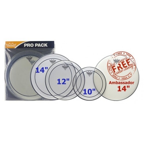Remo - naciągi Pinstripe Pro-Pack Fusion 10 12 14 + Ambassador 14"