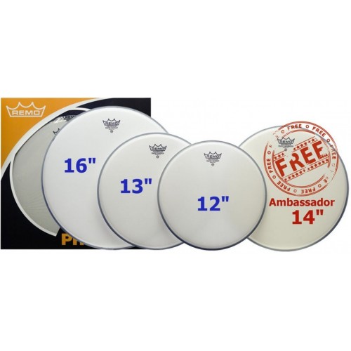 Remo - naciągi Emperor coated Pro-Pack 12 13 16 + Ambassador 14"